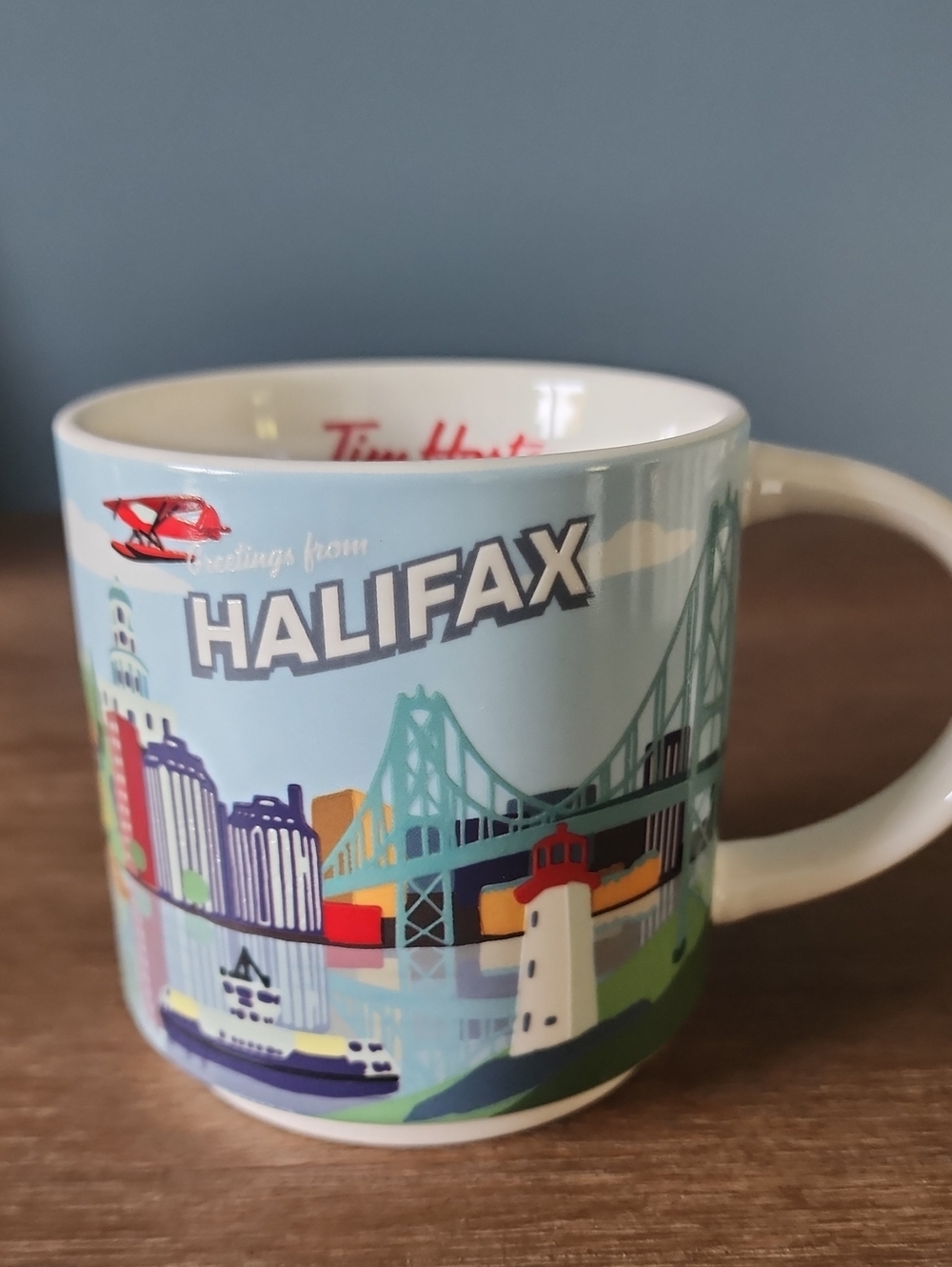 Tim Hortons Halifax Mug - Blue Cityscape